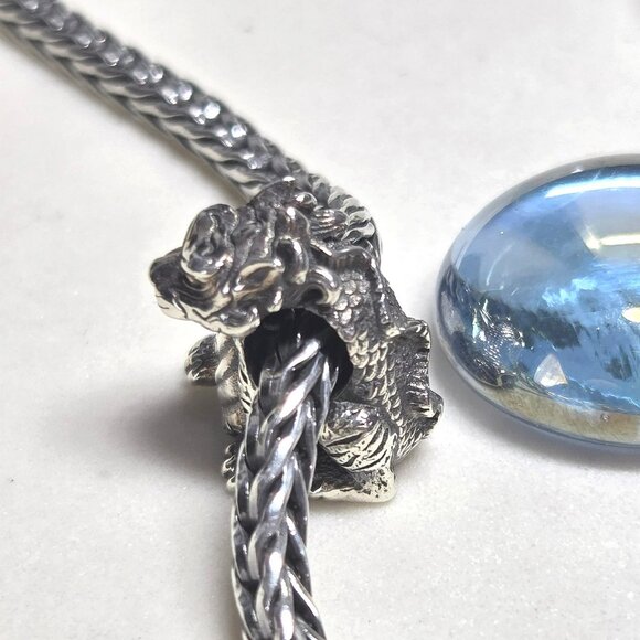 Elfbeads 2022 Tiger-Dragon Sterling Silver Fantasy Bead Retired Rare Charm - Picture 6 of 6